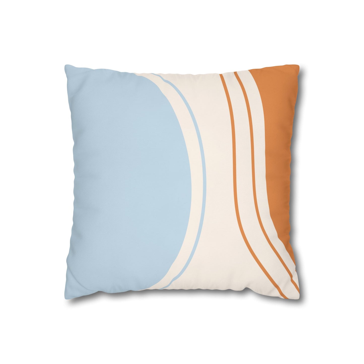 Sky Blue & Orange - Modern Design Pillowcase