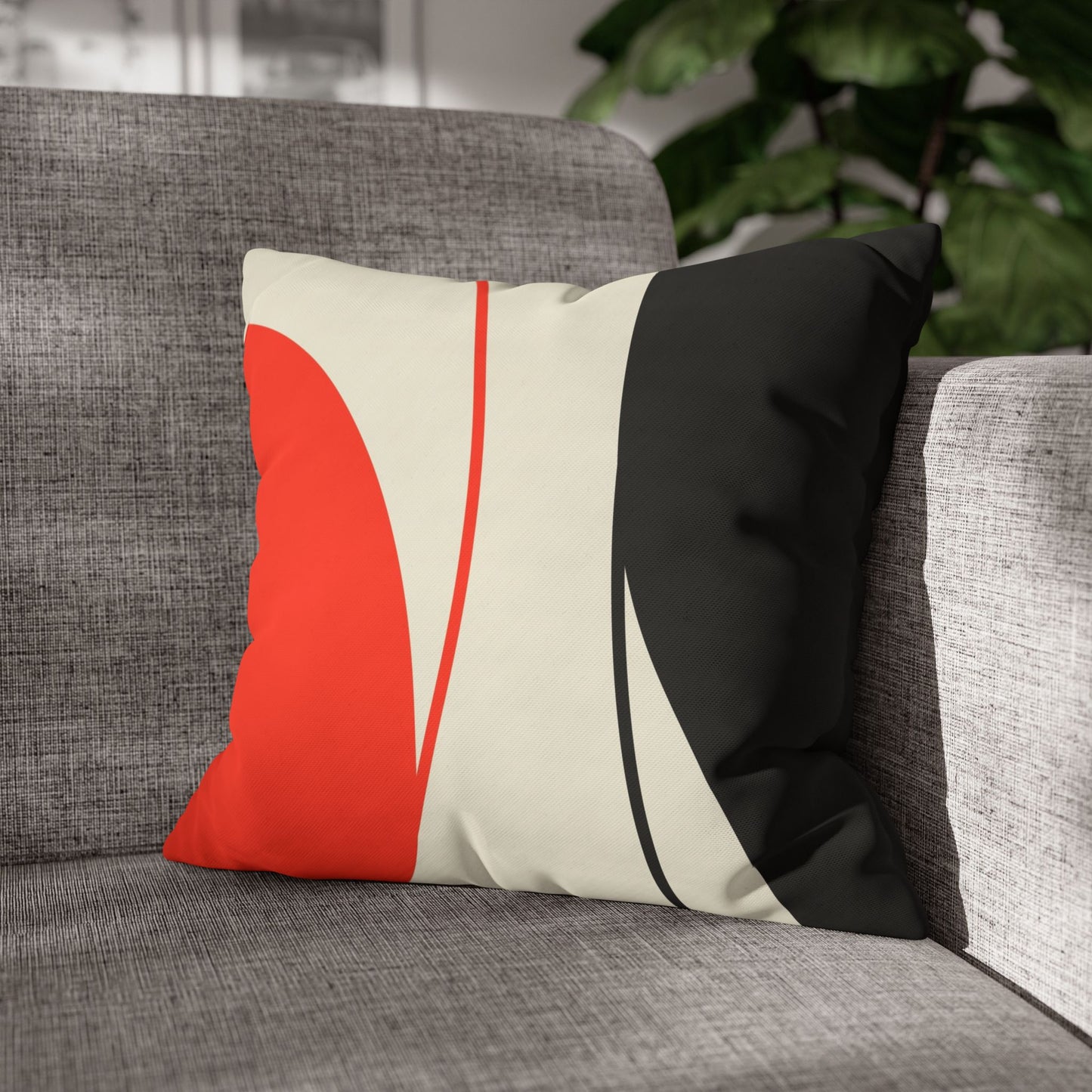 Black & Red - Modern Design Pillowcase